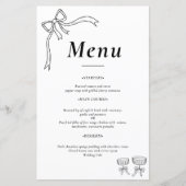 Beatrice Ribbon  Wedding Menus (Voorkant)