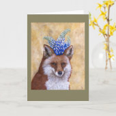 Beatrice the fox card kaart (Gele Bloem)