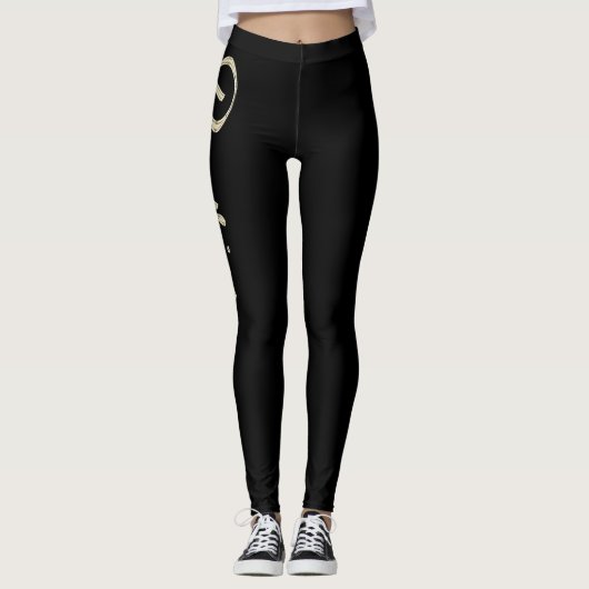 Beatrice white gold Handwriting Hose Leggings (Voorkant)