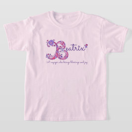 Beatrix meisjes B-naam betekent monogram shirt