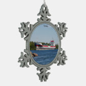 Beatrix- of sneeuwvloksieremeel tin sneeuwvlok ornament (Links)