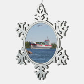 Beatrix- of sneeuwvloksieremeel tin sneeuwvlok ornament (Rechts)