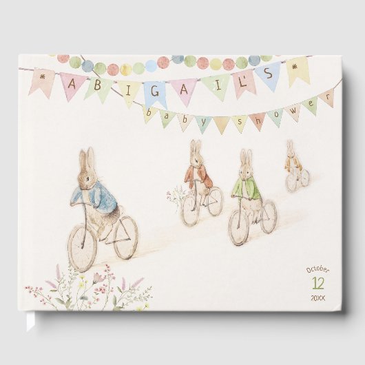 Beatrix Peter het Konijn Baby shower Gastenboek (Voorkant)