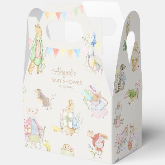 Beatrix Peter het Konijn Woodland Baby shower Bedankdoosjes (Open)