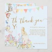 Beatrix Peter het Konijn Woodland Baby shower Bedankkaart (Voorkant / Achterkant)
