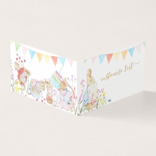 Beatrix Peter het Konijn Woodland Baby shower Kaart (Buitenkant)