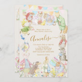 Beatrix Peter het Konijn Woodland Baby shower Kaart (Voorkant / Achterkant)