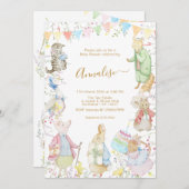 Beatrix Peter het Konijn Woodland Baby shower Kaart (Voorkant / Achterkant)
