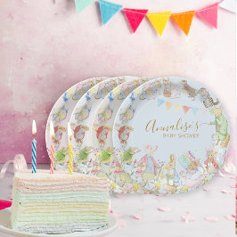Beatrix Peter het Konijn Woodland Baby shower Papieren Bordje