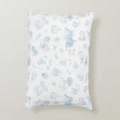 Beatrix Peter the Rabbit Toile Chinoiserie Blue Accent Kussen (Achterkant (Verticaal))