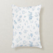 Beatrix Peter the Rabbit Toile Chinoiserie Blue Accent Kussen (Voorkant(Verticaal))