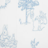 Beatrix Peter the Rabbit Toile Chinoiserie Blue  Behang (Zoom)