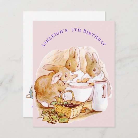 Beatrix Potter 5e verjaardag Jemima Puddle Duck Kaart (Voorkant / Achterkant)