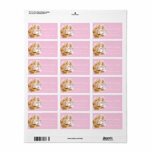 Beatrix Potter, Aangepast, Waterflesetiket Etiket (Full Sheet)