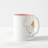 Beatrix Potter Appley Dapply Mouse Tweekleurige Koffiemok (Voorkant rechts)