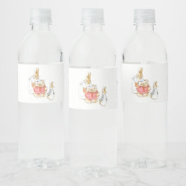 Beatrix Potter  Baby shower Waterfles Etiket