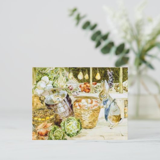 Beatrix Potter Benjamin Bunny Green Grocer Briefkaart (Staand voorkant)