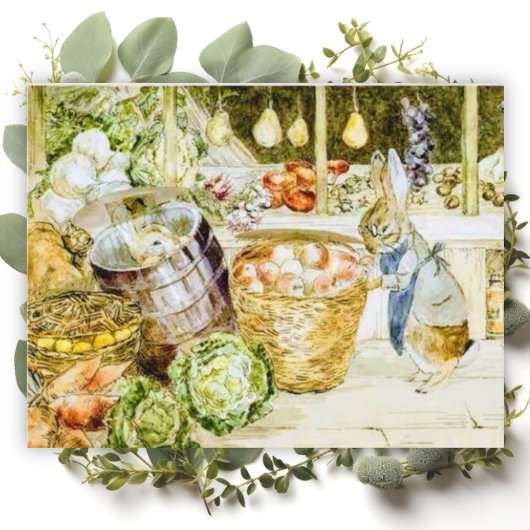 Beatrix Potter Benjamin Bunny Green Grocer Briefkaart