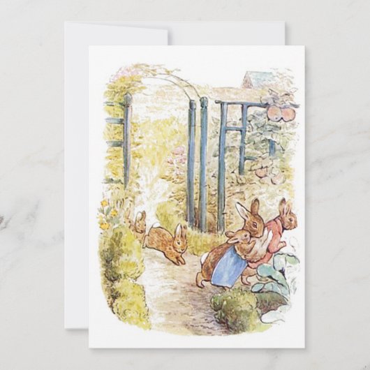 Beatrix Potter Birthday Party Invitation Kaart (Voorkant)