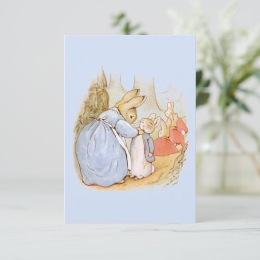 Beatrix Potter  Blank Hartelijk dank Bedankkaart (Staand voorkant)