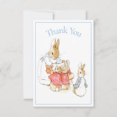Beatrix Potter Blue Baby shower bedankje Bedankkaart (Voorkant)