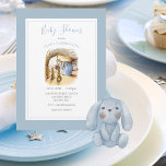 Beatrix Potter Blue Bunny Baby shower Invitation Kaart<br><div class="desc">Een mooie kleine waterverf mama Beatrix Potter bunny met baby bunnies. In deze hand getekende afbeelding werden zachte kleuren gebruikt. We hebben voor deze kaart een kic paper van witte mat gekozen. Zo zoet als. Kan voor een baby of een meisje baby shower zijn. 100% klanttevredenheid met "Zazzle"</div>
