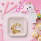 Beatrix Potter Bunnies Berries en Cream Birthday Papieren Bordje (Feest)