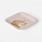 Beatrix Potter Bunnies Berries en Cream Birthday Papieren Bordje (Gebogen)