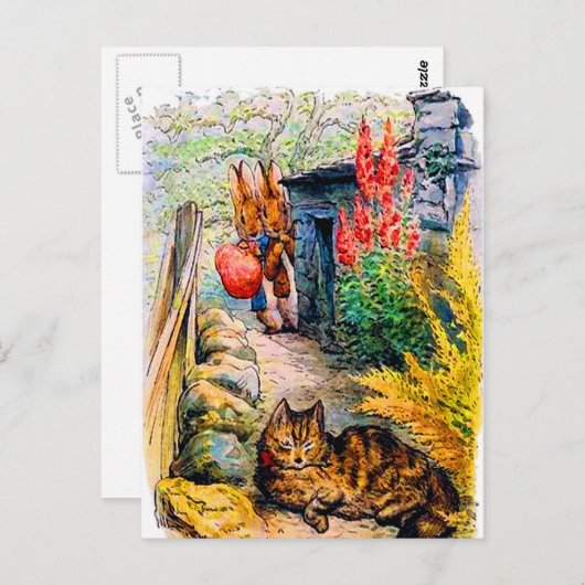 Beatrix Potter - Bunnies die de kat bekijken Briefkaart (Voorkant / Achterkant)