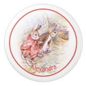 Beatrix Potter Bunnies Keramische Knop (Voorkant)