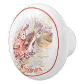 Beatrix Potter Bunnies Keramische Knop (Rechts)