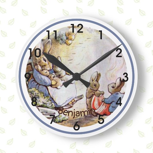 Beatrix Potter Bunny Family  Ronde Klok