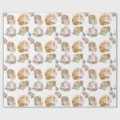 Beatrix Potter Bunny Muis Plassende Eend Eekhoorn Cadeaupapier (Vlak)
