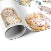 Beatrix Potter Bunny Muis Plassende Eend Eekhoorn Cadeaupapier (Rol Hoek)