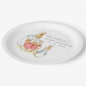 Beatrix Potter Bunny Rabbit Baby shower Papieren Bordje (Gekanteld)