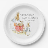 Beatrix Potter Bunny Rabbit Baby shower Papieren Bordje (Voorkant)