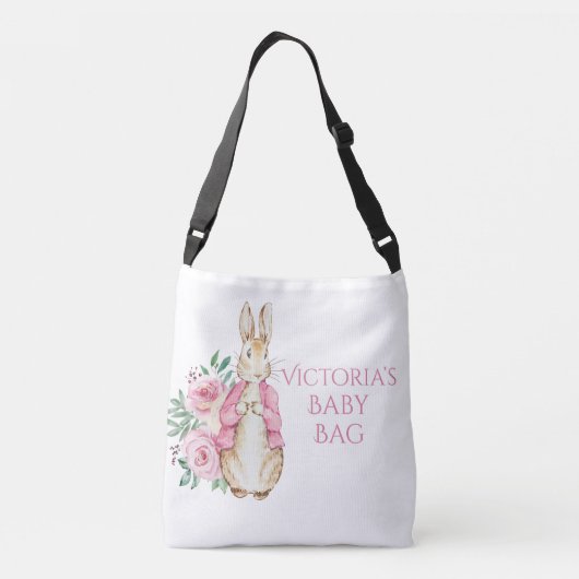 Beatrix Potter Bunny Rabbit Pink Baby Crossbody Tas (Achterkant)