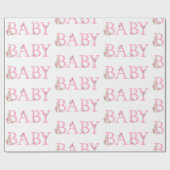 Beatrix Potter Bunny Rabbit Pink Baby shower Cadeaupapier (Vlak)