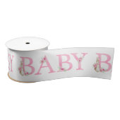 Beatrix Potter Bunny Rabbit Pink Baby shower Satijnen Lint (Spoel)