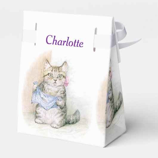 Beatrix Potter Cute Kitten Birthday Bedankdoosjes (Achterkant)