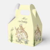 Beatrix Potter, Cute Rabbits Eating Carrots Bedankdoosjes (Achterkant)