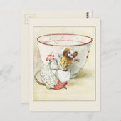 Beatrix Potter, Dame Muis, Theekopje Briefkaart (Voorkant / Achterkant)