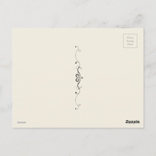 Beatrix Potter, Dame Muis, Theekopje Briefkaart (Achterkant)