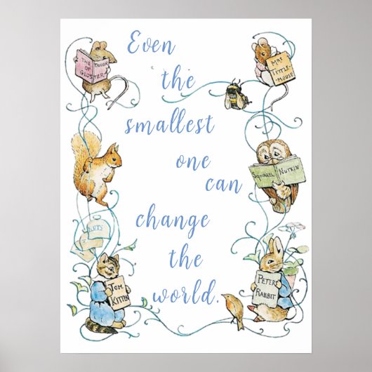 Beatrix Potter De kleinste kan de wereld verandere Poster (Voorkant)