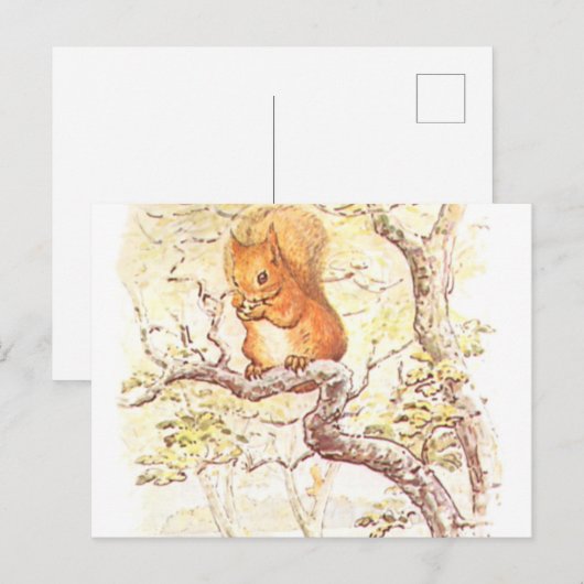 Beatrix Potter Eekhoorn Illustratie Briefkaart (Voorkant / Achterkant)
