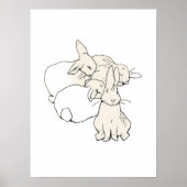 Beatrix Potter Eenvoudig Konijnenschets Kwekerij P Poster (Voorkant)