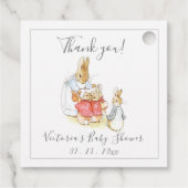 Beatrix Potter  Genderneutrale Baby Bedankjes Labels (Achterkant)