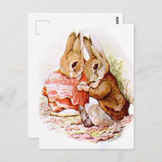 Beatrix Potter Het verhaal van Benjamin Bunny Pete Briefkaart (Voorkant / Achterkant)