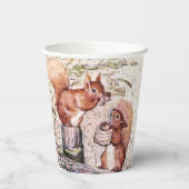 Beatrix Potter Het verhaal van Eekhoorn Nutkin Papieren Bekers (Achterkant)