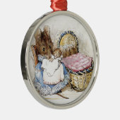 Beatrix Potter, Hunca Munca, Moeder Muis Metalen Ornament (Rechts)
